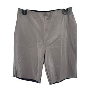 Forever 21 Charcoal Faux Leather High-Waist Biker Shorts NWT – Size Large